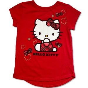 Red Hello Kitty T-shirt  size 6 used